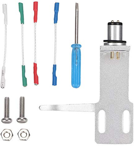 Socobeta Phono Headshell Turntable Phonograph Player Headshell High end Phono Cartridge Headshell Record Player Ki(Silver)