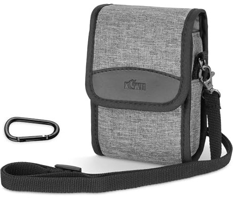 KIWIFOTOS Funda Compacta para Cámara Digital Sony ZV-1 II, ZV-1 RX100 Serie, Ricoh GR GRII GRIII GRIIIx HDF, Olympus TG7, TG6, TG5, TG4 et Power Shot SX740, G7X, G5XII - Gris (130 x 80 x 50 mm)