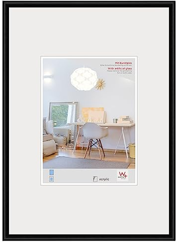 walther design Cadre photo walther design noir 42 x 59,4 cm (DIN A2) avec verre d’art, cadre en plastique New Lifestyle KVX426B