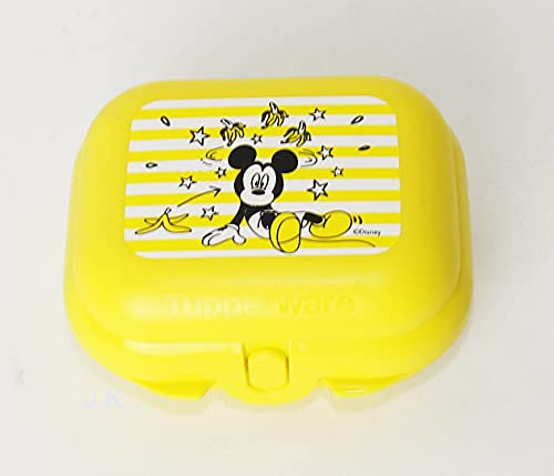 TUPPERWARE Snackbox, Brotdose, Vesperbox, Lunchbox Twin Gr.1 Micky gelb + Kugelschreiber