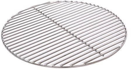 Grillrost Ø 43 cm aus Edelstahl rostfrei und elektropoliert 4 mm, 10 mm Stababstand für Grill rund, Kugelgrill, Feuerschalen Grillschalen Rundgrill