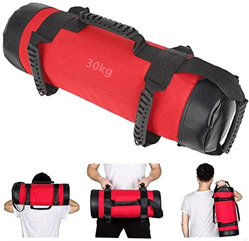 YZBBSH Power Bag Gewichtssack 5kg 10kg 15kg 20kg 25kg 30kg Fitness Bag Gewichte Sandsäcke für Functional Fitness Krafttraining Ausdauertraining,30kg,Red