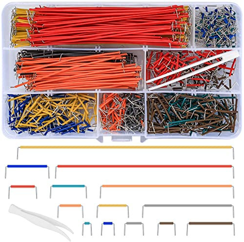 ZHENGYYUU 840 Pcs Breadboard Jumper Wires Kit, 14 Lengths Assorted Breadboard Jumper Cables, Flexible U-shape Preformed Solderless Jumper Wire Set for Circuit Prototyping Connecting
