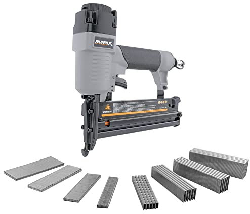 NuMax S2118GWN - Clavadora neumática 2 en 1 calibre 18 y grapadora con sujetadores (4000 unidades)
