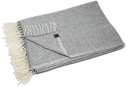 Borges & Scott Signature - 100% Cashmere - Blanket Throw - Stone HB