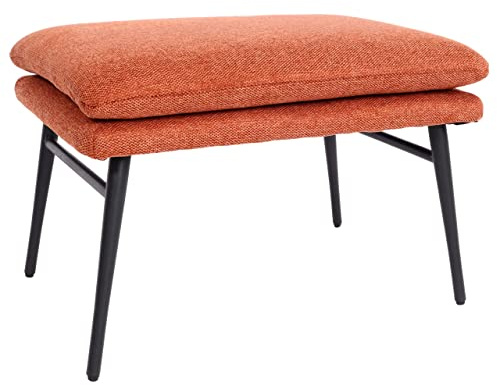 Mendler Hocker HWC-L62 38x56x40cm Stoff/Textil - Terracotta-braun | Sitzhocker, Fußablage, Ottomane, Polsterhocker
