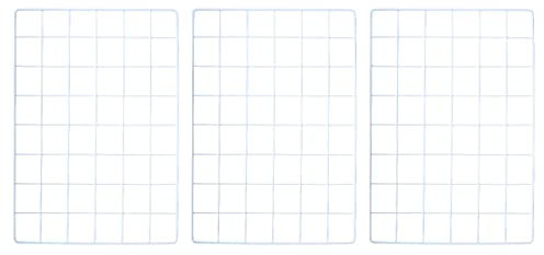 YOKIVE 3Pcs Iron Wire Grid Panel, Decorative Panels Board | Photo Pictures Display Holders Hanging Frame for Home Office (White, 16x12)