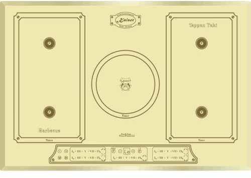 Kaiser Empire KCT 7797 FI ElfEm Retro Induktionskochfeld 77cm / 5 QuickHeat Induktionskochzonen / 2 Flexzonen und Kreiszonen / Glaskeramik-Kochfeld mit Power Booster