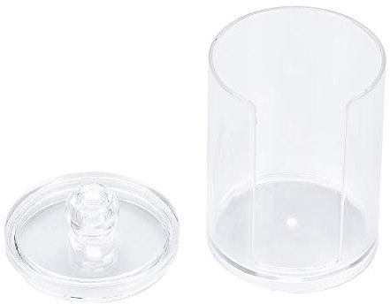 Wattepad-Spender, Wattepad-Behälter, 11 X 7 X 7, Rund, Durchsichtiges Acryl, Make-up-Wattepad-Tupfer, Make-up-Kosmetik-Aufbewahrungsbox