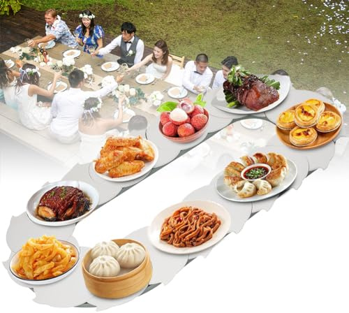 Drehbarer Drehteller von Lazy Susan, um 360° manuell drehbarer, verstellbarer Esstisch, runder, rutschfester Drehteller zum Servieren von Speisen, ein ideales Einweihungsparty-Geschenk für Freunde
