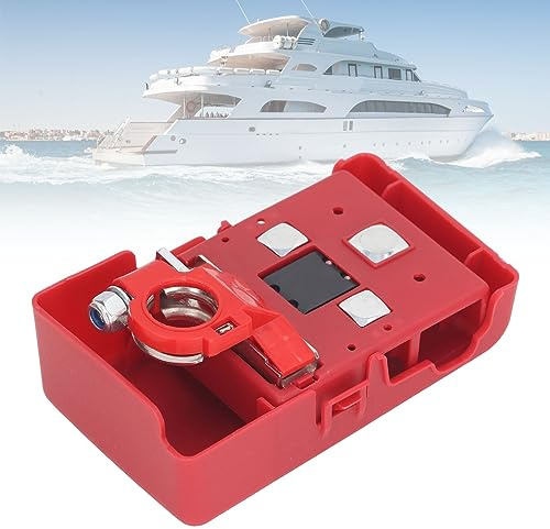 Autobatterie Sicherungsklemme, Batterieverteilungsklemme Sicherungsblockklemme Schnellspanner, Für 4Wds Marine Wasserdichter Batteriesicherungshalter M8 M5 Bolzen 32V 400A