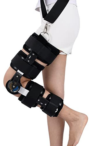 Rodillera, Bisagra Descargador de osteoartritis ROM Ajustable Rodillera estabilizadora, Férula de articulación de Rodilla Ajustable Artritis Varus Valgus Rodillera ortopédica, Reparación de cartílag