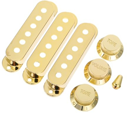 Tonabnehmerabdeckungen für E-gitarren, 48/50/52mm, Gold | Kunststoff, 7 Stück, Einfache Klassische Form, Passend für Gitarren Tonabnehmer
