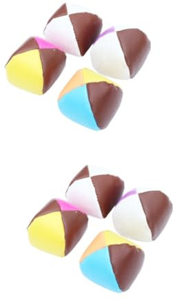 KOMBIUDA 8 STK Jonglierball Für Kinder Jongliertasche Aus Leder Kinder Jonglieren Mit Sitzsäcken Kinder Jongliertasche Jonglierball Spielzeug Bambus