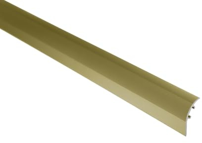 Anpassungsprofil GOLD, mit Lamellendübel Höhenausgleich 0-17,5 mm Höhenausgleichsprofil, 90cm, Breite 37 mm, Übergangsprofil Dehnungsfugenprofil Abdeckleiste (Gold, B: 37mm mit Lamellendübel)