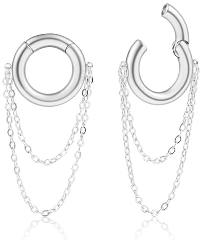 DOEARKO Ohr Gewichte Hangers Ohr Tunnel Edelstahl Ohr Piercing Gestreckte Schmuck für Frauen und Männer