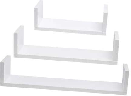 Alipis Decorazione Da Parete Per Soggiorno - 3 Mensole Da Parete Libreria Mobiletto Porta Tv Mensola Da Parete Materiale Naturale Caldo