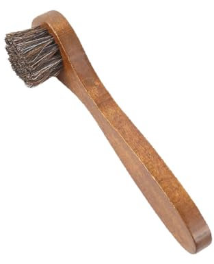 VALICLUD Spazzola Per Scarpe Legno Di Acero Con Setole Di Cavallo Pennello Polishing Portatile e Leggero Strumento Di Pulizia Per Scarpe e Stivali Design Con Manico Per Maggiore Comfort
