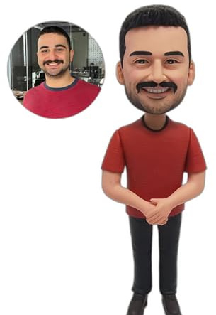 Custom Bobbleheads Personalized Bobble Head Figures Full Body Customization Handmade Sculpture for Father Mother Christmas Valentine Birthday Party Wedding (1-Person)