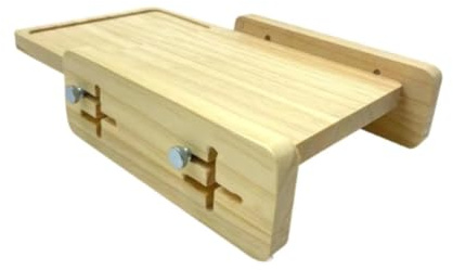 Cenei Wooden Bread Slicer with Crumb Tray Compact Wooden Bread Slicer Smooth Loaf Cutter for Sourdough, Cakes, and Toast
