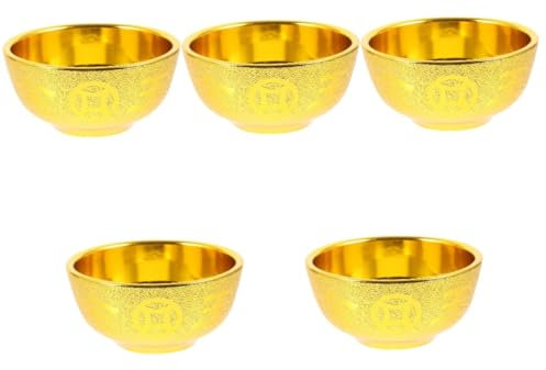 POPETPOP 5 Pezzi ciotola vegetariana ciotola del tempio ciotole scodella di grandi dimensioni tazza con chiave coppa del culto ornamenti per bicchieri d'acqua plastica D'oro