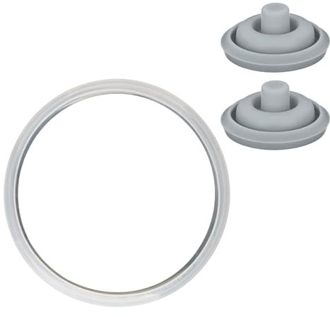 tiyiyok Ersatzteil Dichtungsring Set, Praktisch Schnellkochtopf 22cm Sicherheitsventil mit 2 Stück Kochsignaldichtung, Silikon Schnellkochtopf Ersatzteile, für WMF, Silit, Fissler