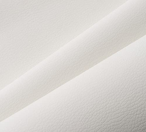 IPEA Tessuto in Ecopelle/Finta Pelle per Rivestimento e Arredamento – 140 x 50 cm – Pelle Sintetica Morbida per Arredo, Divani, Sedie, Casa, Accessori – Mezzo Metro – Colore Bianco Latte