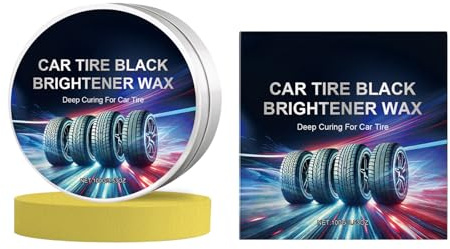 Restauro dei Pneumatici Brilla Elimina L'ossidazione Sporcizia Rivive Istantaneamente La Soluzione Cura della Gomma per Finitura Nera con Pasta per Pneumatici Auto