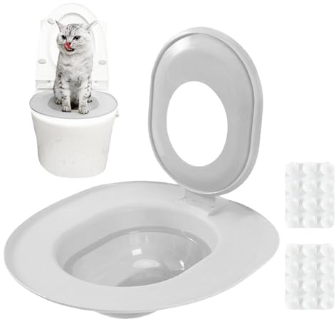 Toilettentrainer-Set für Katzen, Trainingsset im Zimmer, Katzenstreu-Werkzeug mit Tassensockel ohne Tasse