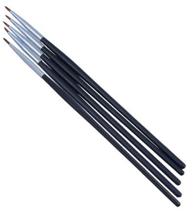 Healvian 5pièces Pinceaux Eyeliner Et Lèvres Set Compact Portable Pour Maquillage Yeux Précis Professionnel Voyage Femme