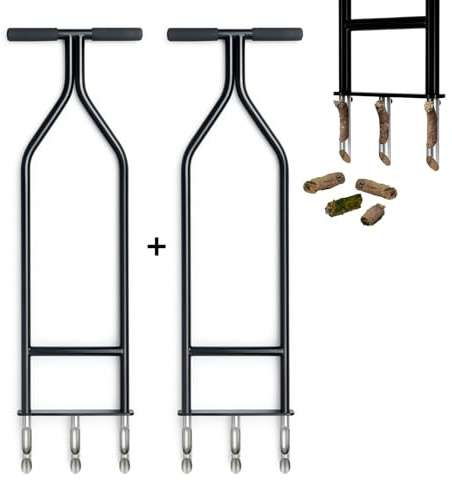 IronGroveRoar Lawn Aerator - Manual Core Aerator Tool & Yard Aerator, Hollow Tine Soil Plug Aerator for Lawn Care, Sturdy Turf and Grass Aeration Tool 2pack