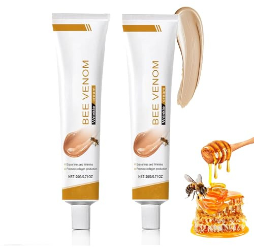 2 st Bee Venom creme, bigift rynkkräm, anti-rynk kräm – fuktkräm ansikte, ansiktskräm för att jämna ut rynkor och fina linjer, pigmentfläckar, uppstramande hud