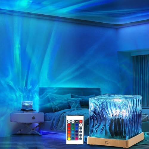 Galaxy Projector Night Light, 16-Colour Northern Lights Projector with 360° Starry Sky Effect, Ultra-Quiet Motor for Bedroom Ceiling, Kids Room Atmosphere Lamp with Remote Control