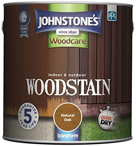 Johnstone's - Interior & Exterior Woodstain - Antique Pine - 250ml | Durable Semi Transparent Finish, Preserves Natural Wood Grain, Interior & Exterior Use, 5 Year Life, Water Based Formula