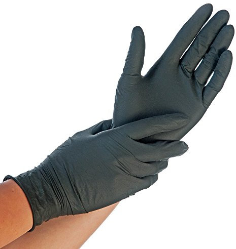 Nitril-Handschuhe schwarz EXTRA SAFE starke Qualität HYGOSTAR - VE 1000 Stück