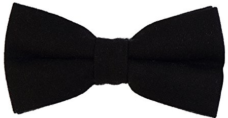 DonDon papillon cotone da uomo 12 x 6 cm già legato e infinitamente regolabile - nero