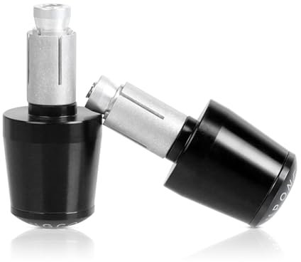 MZ-STORE 2pcs 7/8 22mm Motocicleta Extremos del Manillar Mangos de Barra de Agarre Tapas para GSXR GSX-R 600 750 1000 1300-Negro