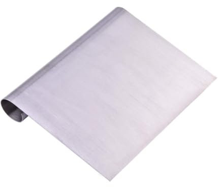 OISE ART STORE Trade Shop - Tagliapasta Raschietto Spatola Rettangolare in Acciaio Inox Taglia Pasta Pizza