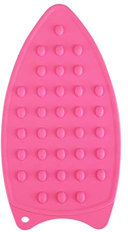 GOTOTOP Silicone Iron Rest Pad, Multipurpose Hot Resistant Mat Portable Ironing Board for Home Travel(Pink)