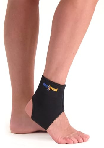 Dunimed Sprunggelenkbandage - Knöchelbandage - Ankle Support - Atmungsaktiv Fußbandage für Sport, Fußball, Handball und Joggen - Unterstützung bei Verstauchungen, Sehnenentzündung und Schwellung