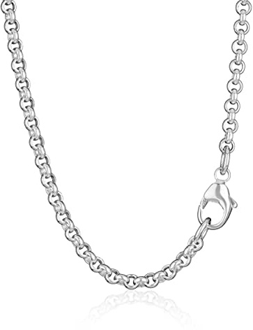 NKlaus 50cm catena a piselli rotonda in argento Sterling 925 collana elegante da donna larghezza: 2,9mm 8672