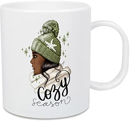 artboxONE Großer Kinderbecher Weihnachts-Afro-Mädchen von Tanya Kart - Fashion