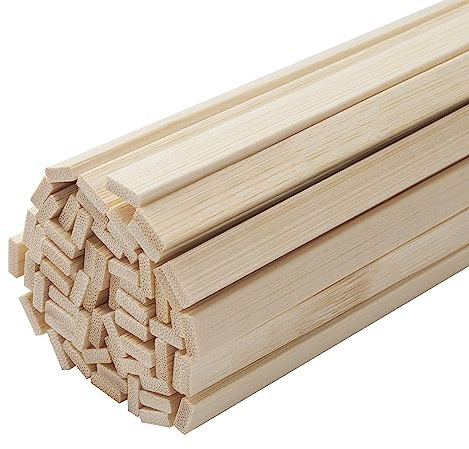 100 Pcs Bamboo Craft for Sticks, Strong Natural Wooden Craft Sticks, Can be Curved Bamboo Strips Extra Long Sticks, Wood Strips for Craft Projects, DIY Handmade Craft