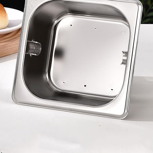 JOSBY Rodillo esparcidor de Mantequilla de Acero Inoxidable, Plato de Mantequilla derretida para mariscos, Mantequilla de maíz, Rodillo de Mantequilla para Bollos, cúpula para derretir Queso