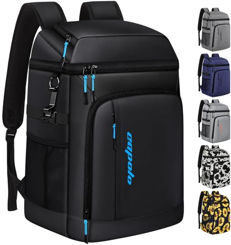 Capolo Cooler Backpack Insulated Leak Proof 36 Cans, Soft Camping Bacpack Cooler Thermal Bag Ice Chest, Portable Waterproof Travel Cooler Bag for Lunch Beach Picnic Shopping, Black