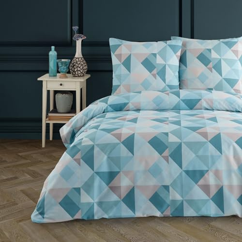 Buymax Bettwäsche 155x220 cm 4-teilig – Bettwäsche Set Renforcé 100% Baumwolle, 2 x Bettbezug 155x220 cm und 2 x Kissenbezüge 80x80 cm, Oeko-TEX, Reißverschluss, weich und atmungsaktiv