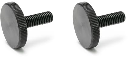Ganter Normelemente | Flache Rändelschrauben | Rändelschrauben (niedrige Form) | DIN 653-M10-30 | 2 Stück | Stahl brüniert | Gewinde: M10x30