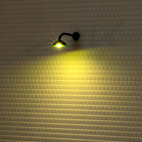 Lot de 10 lampes murales à 10 LED pour modèles de trains HO/OO (vert bouteille)