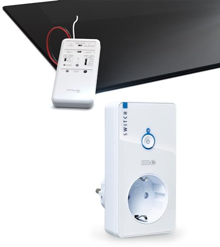 m-e Funk-Sensormatte Mobiles Sicherheits- & Komfort-System sowie Pflegehilfe für zu Hause (Funk-Sensormatte + Steckdosen-Schalter)