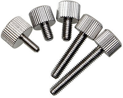 LUbrel Gewindeeinsätze for Holz, M4 x 30 mm Rändelschrauben, einfacher Typ, metrisch (Gewindedurchmesser 4,0 mm), gerändelter Kopf
